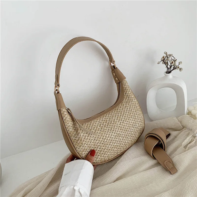 Summer New Brand Shoulder Bags for Women Straw Simple Designer Crossbody Women's Bag Small Flap Fashion Casual Female Handbags
Summer New Brand Shoulder Bags for Women Straw Simple Designer Crossbody Women's Bag Small Flap Fashion Casual Female Handbags