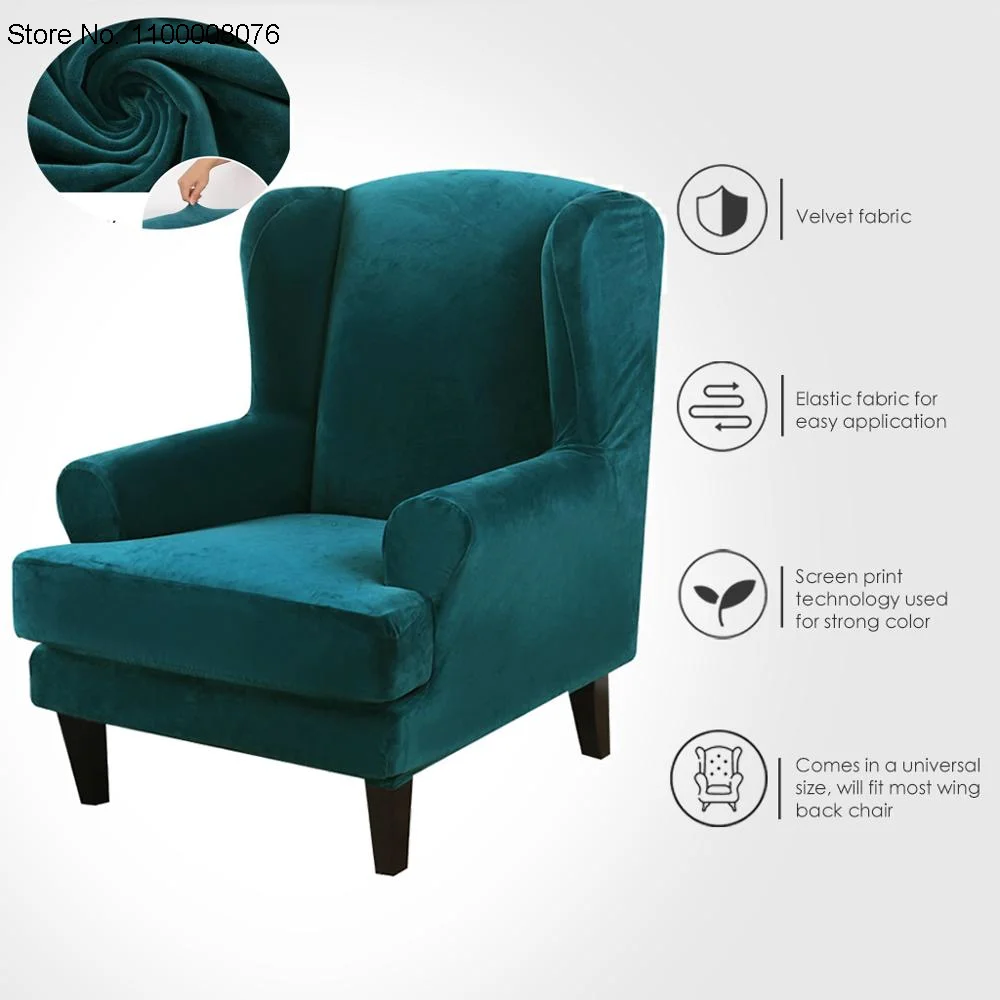 Wing Back Chair Cover Velvet Spandex Stretch Slipcovers For Office Chairs Stylish 2 Piece Set With Elastic Band
Wing Back Chair Cover Velvet Spandex Stretch Slipcovers For Office Chairs Stylish 2 Piece Set With Elastic Band