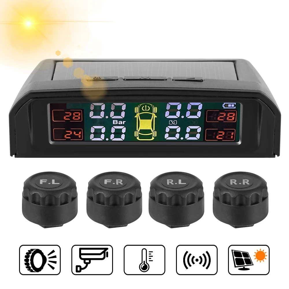 USB or Solar Charging HD Digital LCD Display Auto Alarm tool TPMS Car Tire Pressure Alarm Monitor System
USB or Solar Charging HD Digital LCD Display Auto Alarm tool TPMS Car Tire Pressure Alarm Monitor System