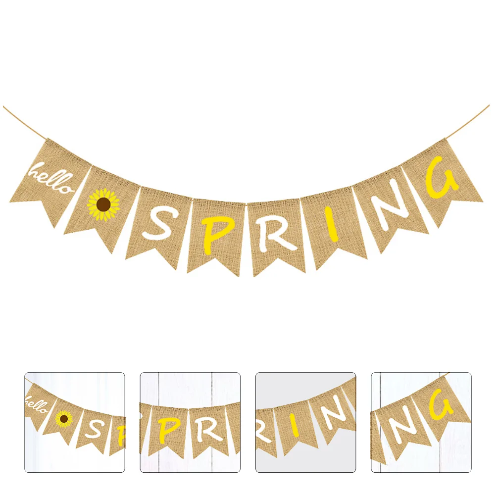 Banner Spring Burlap Christmas Party Fireplace New Year Hanging Sunflower Decoration Decorative Wall Linen Holiday Bunting Sign
Banner Spring Burlap Christmas Party Fireplace New Year Hanging Sunflower Decoration Decorative Wall Linen Holiday Bunting Sign