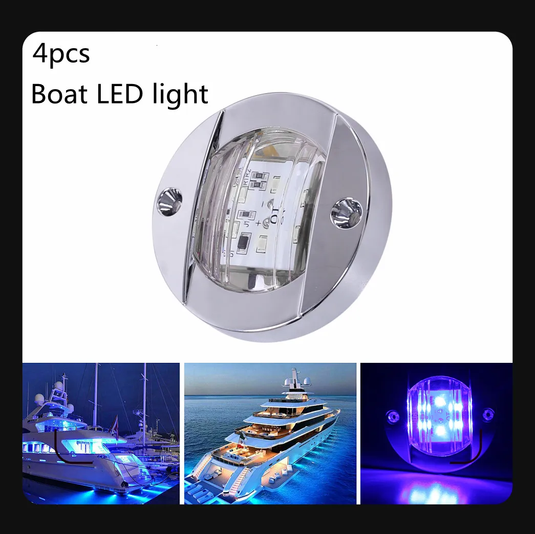 NEW 4pcs 2.95" DC 12V Marine Boat Transom LED Stern Light Round Stainless Steel Cold LED Tail Lamp Yacht Accessories Waterproof
NEW 4pcs 2.95" DC 12V Marine Boat Transom LED Stern Light Round Stainless Steel Cold LED Tail Lamp Yacht Accessories Waterproof