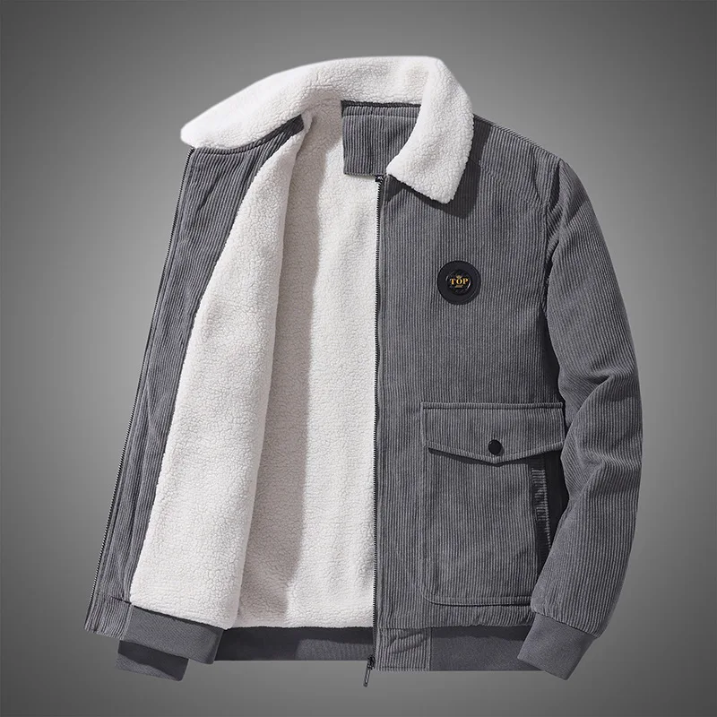 Jacket corduroy coat men's cashmere cashmere winter leisure lapel tooling cotton coat
Jacket corduroy coat men's cashmere cashmere winter leisure lapel tooling cotton coat