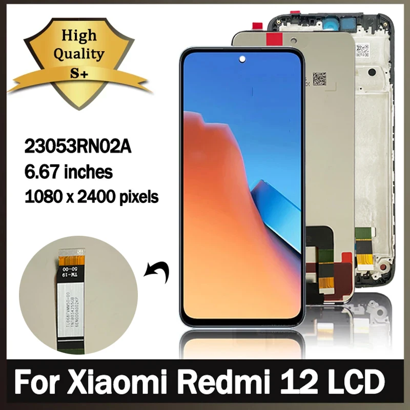 6 79 "дюймовый ЖК-дисплей для Xiaomi Redmi 12 дигитайзер сенсорного экрана дисплей