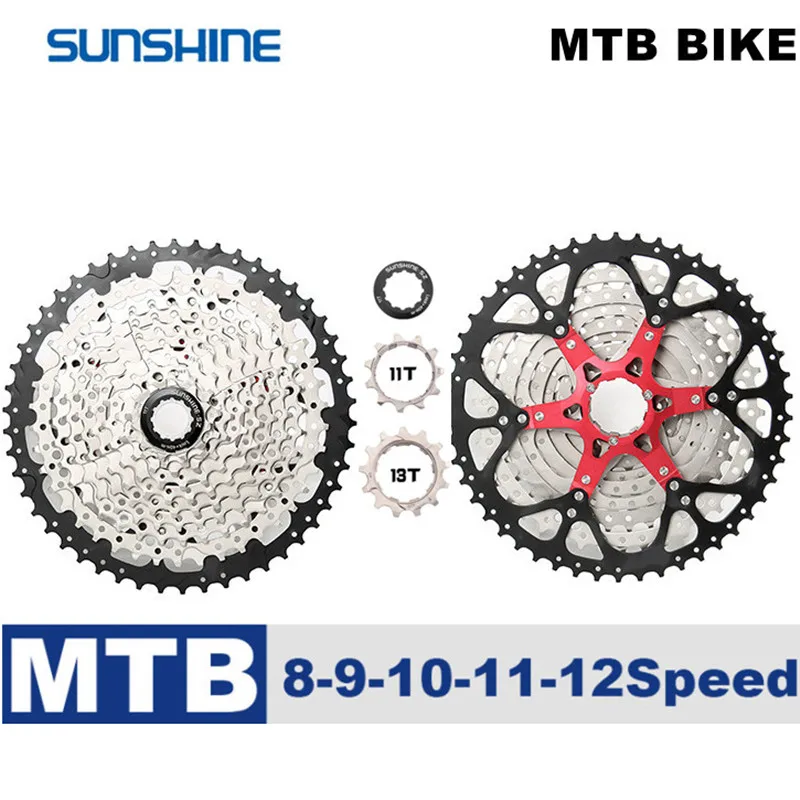 

Велосипедная кассета SUNSHINE, 8 9 10 11 12 Скоростей Velocidade 36T 40T 42T 46T 50T 52T, Звездочка для горного велосипеда, свободное колесо для SHIMANO