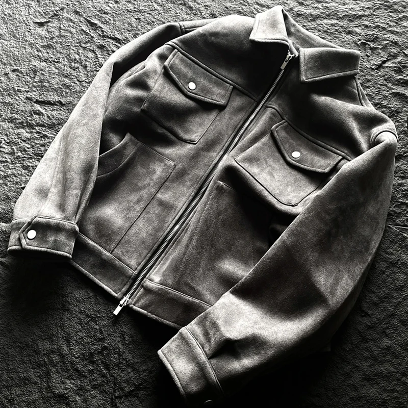 Y2K Solid Color SAINT MICHAEL GRAY SUEDE High Street Streetwear Zipper Jacket Vintage Clothing Casual Tops Coat Jacket For Men
Y2K Solid Color SAINT MICHAEL GRAY SUEDE High Street Streetwear Zipper Jacket Vintage Clothing Casual Tops Coat Jacket For Men