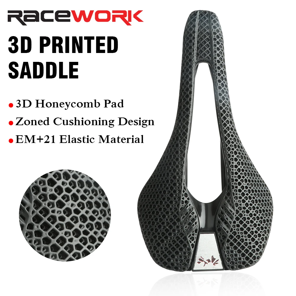 RACEWORK 3D Printed Seat Cushion Road Bike Saddle Race Hollow Seat Super Soft Triathlon Cycling Honeycomb Cushion Road Bike Set
RACEWORK 3D Printed Seat Cushion Road Bike Saddle Race Hollow Seat Super Soft Triathlon Cycling Honeycomb Cushion Road Bike Set