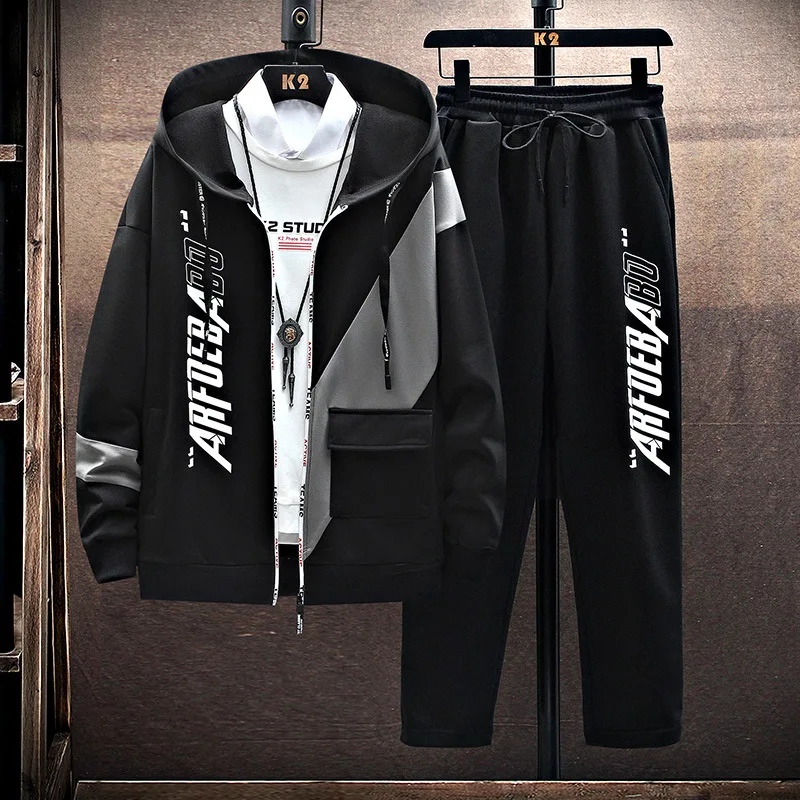 Spring Autumn Men's Two Pieces Set Jacket+Pants Set Casual Zipper Hooded Mens Sports Suit Fashion Streetwear Male Tracksuit Set
Spring Autumn Men's Two Pieces Set Jacket+Pants Set Casual Zipper Hooded Mens Sports Suit Fashion Streetwear Male Tracksuit Set