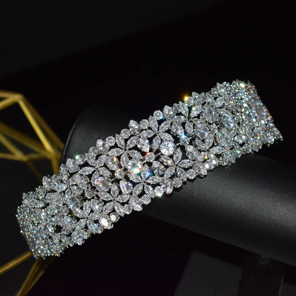 Luxury Wedding Headband For Bride Crowns Tiaras For Women 4A Zircon CZ Bridal Diadem Headpiece Prom Party Crowns Hair Jewelry
Luxury Wedding Headband For Bride Crowns Tiaras For Women 4A Zircon CZ Bridal Diadem Headpiece Prom Party Crowns Hair Jewelry