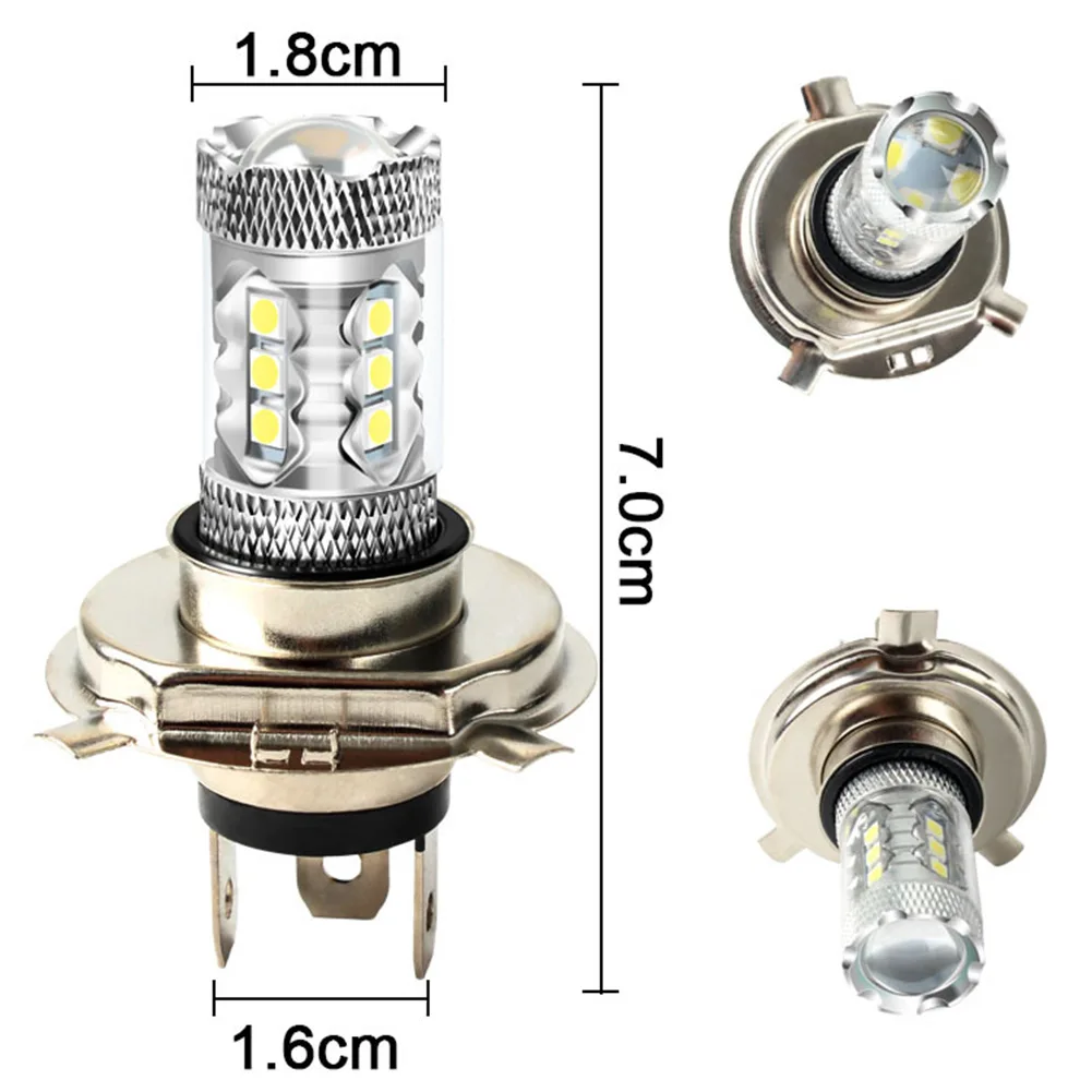 

LED Bulb H4 Fog Lights Beam HB2 Headlight Aluminum Hi/Lo Lamp Motorcycle Set 12V 2Pcs For Arctic Cat 2009-2010