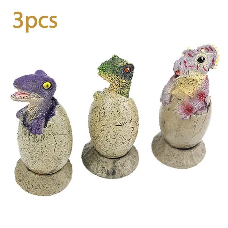 

3PCS Large Soft Rubber Stuffed Dinosaur Toy Model Broken Shell Egg Triceratops Dinosaur Model Toy For Christmas Gift