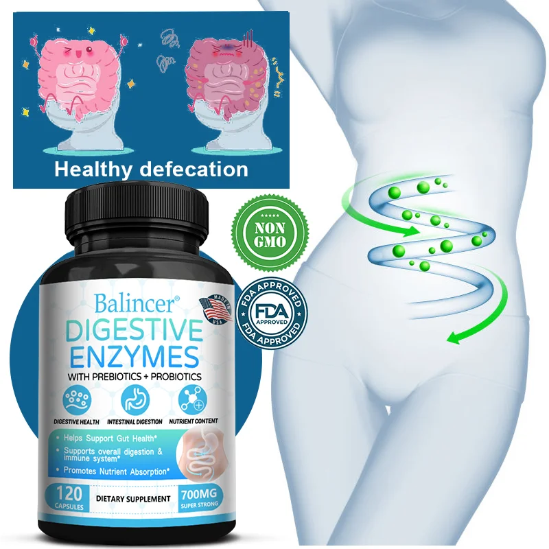 Balincer Digestive Enzymes- Regulate Intestinal Flora, Promote Intestinal Health, Relieve Bloating & Constipation in Women & Men
Balincer Digestive Enzymes- Regulate Intestinal Flora, Promote Intestinal Health, Relieve Bloating & Constipation in Women & Men
