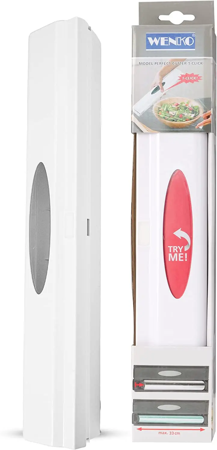dispenser with cutter, cling film holder, refillable aluminum foil dispenser with sliding cutter for kitchen organization, 38 x
dispenser with cutter, cling film holder, refillable aluminum foil dispenser with sliding cutter for kitchen organization, 38 x