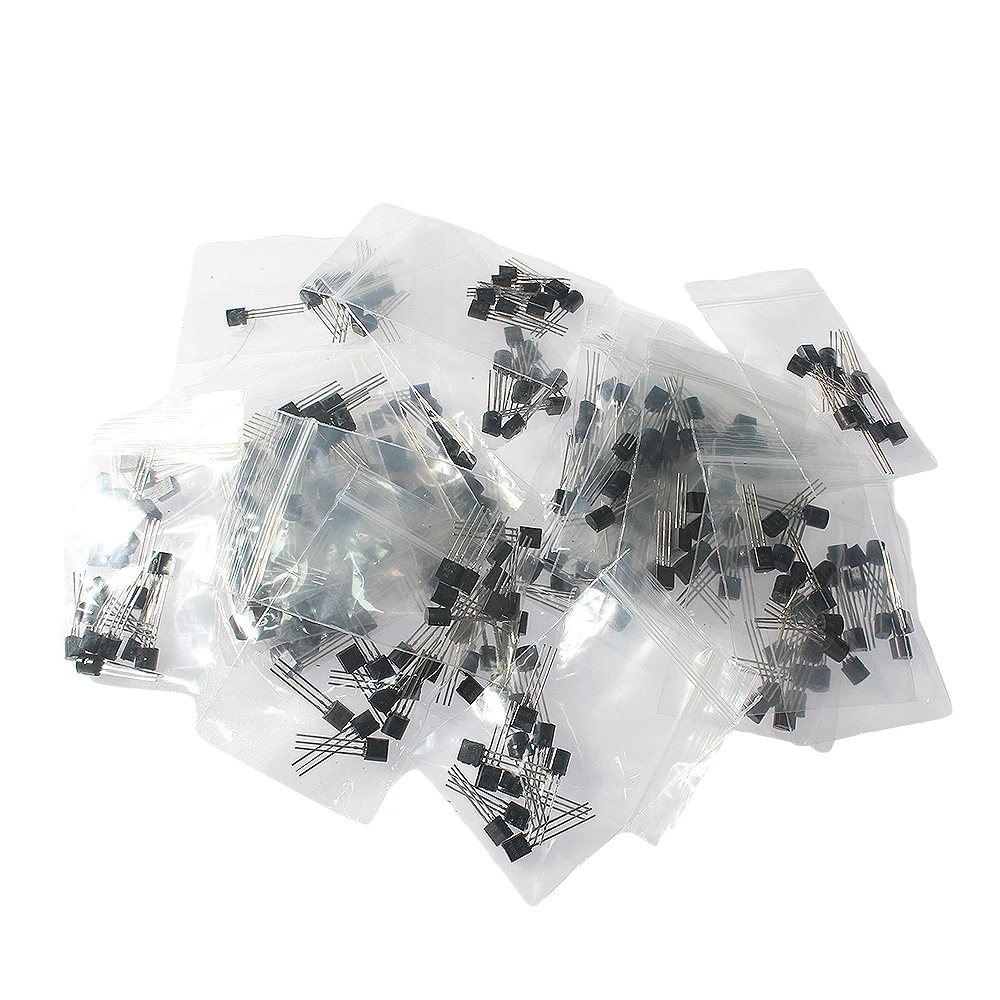 16 Kinds*10pcs=160pcs PNP NPN Transistor TO-92 Assorted Kit Set, A1015 C1815 S9011 S9012 S9013 S9014 S9018 S8550 2N3906 2N3904
16 Kinds*10pcs=160pcs PNP NPN Transistor TO-92 Assorted Kit Set, A1015 C1815 S9011 S9012 S9013 S9014 S9018 S8550 2N3906 2N3904