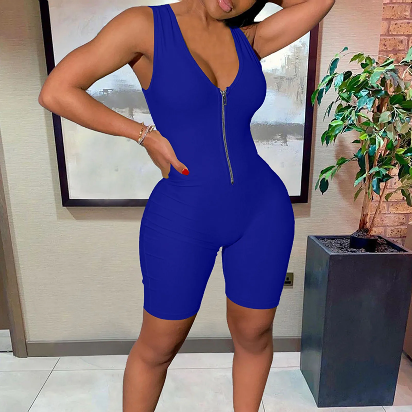 Zipper Sexy Solid Sleeveless Waist Jumpsuit Overalls And Jumpsuits for Women Ladies Pants Suits Dressy Sexy Jumpsuits for Women
Zipper Sexy Solid Sleeveless Waist Jumpsuit Overalls And Jumpsuits for Women Ladies Pants Suits Dressy Sexy Jumpsuits for Women