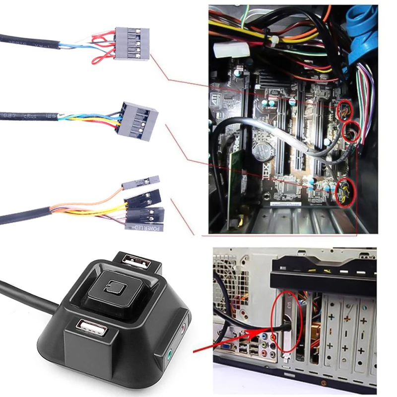 Multifunctional USB 2.0 Computer PC Switch External Power On/Off Reset Button With Audio Microphone Port for Hotel PC Switches
Multifunctional USB 2.0 Computer PC Switch External Power On/Off Reset Button With Audio Microphone Port for Hotel PC Switches