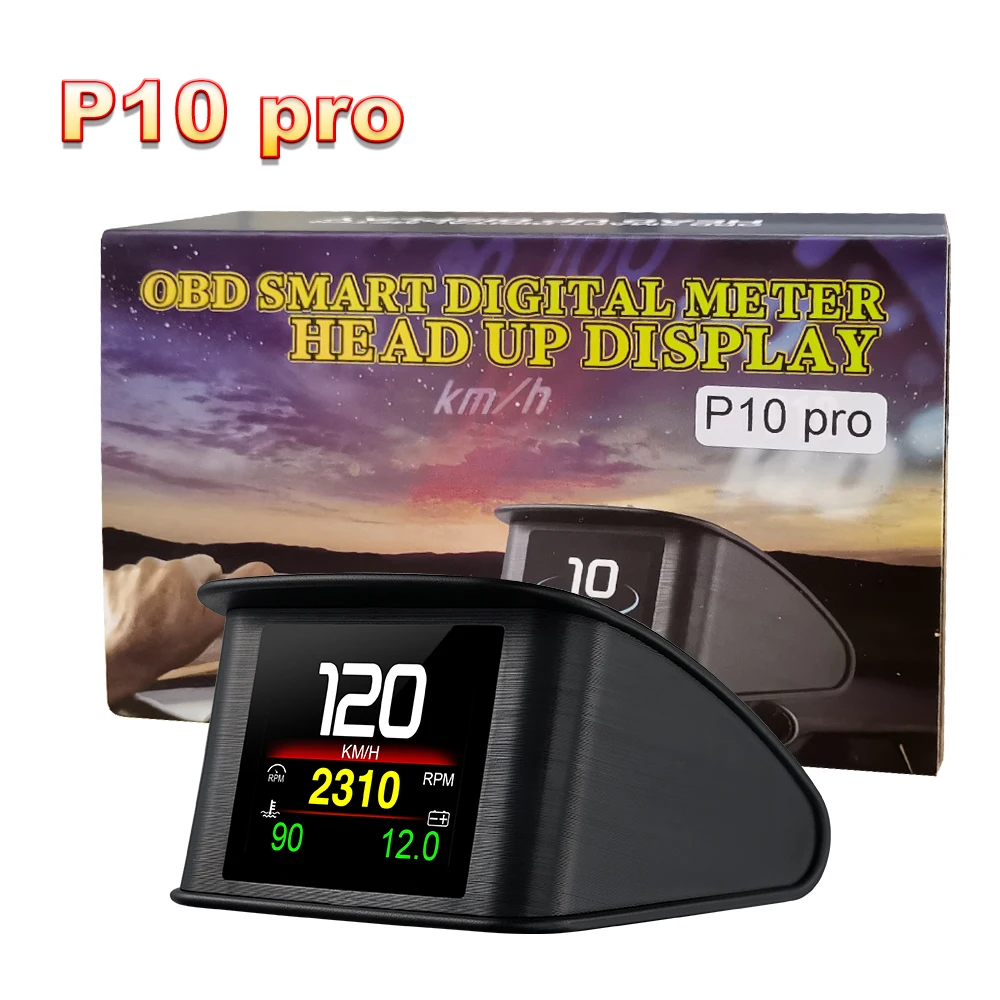 P10-Pro OBD Проекционный Дисплей: Умный Цифровой Спидометр, Тахометр, Измеритель Температуры Воды
P10-Pro OBD Проекционный Дисплей: Умный Цифровой Спидометр, Тахометр, Измеритель Температуры Воды