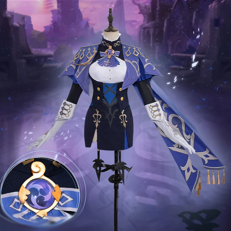 Игра для косплея Genshin Impact Cosplay Clorinde, женское платье для косплея, Экипировка для Хэллоуина
Игра для косплея Genshin Impact Cosplay Clorinde, женское платье для косплея, Экипировка для Хэллоуина