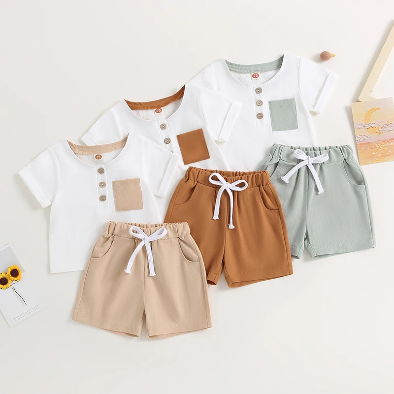 Newborn Infant Kids Baby Boy Summer Clothes Sets Casual Short Sleeve Outfits T-Shirt + Shorts For Children Toddler Clothing
Newborn Infant Kids Baby Boy Summer Clothes Sets Casual Short Sleeve Outfits T-Shirt + Shorts For Children Toddler Clothing