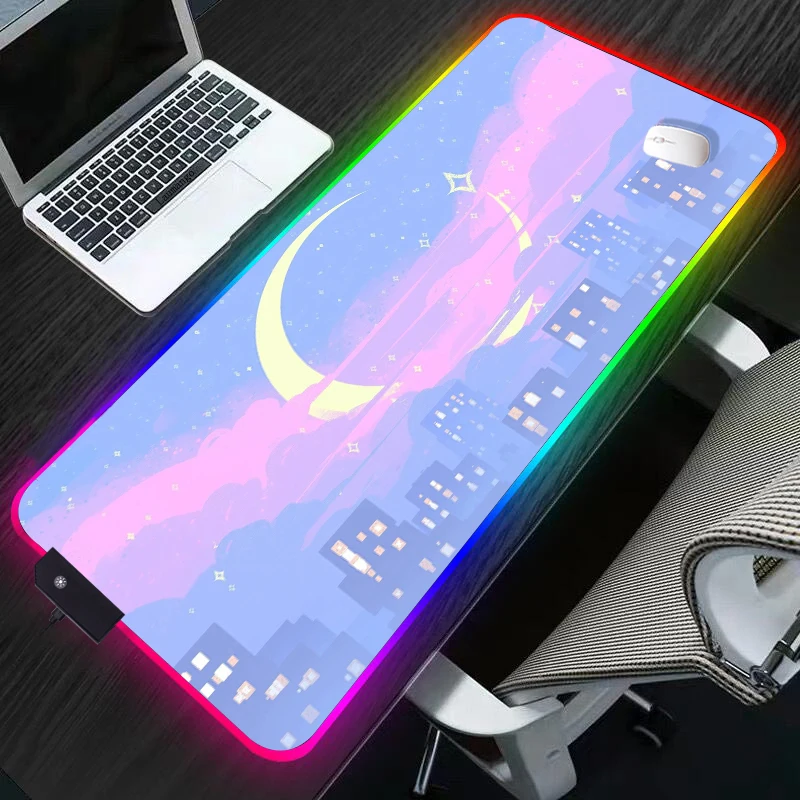 Игровой компьютерный коврик Pink Moon, мышь для офиса, RGB, для игрового ноутбука, большие коврики, коврики в стиле аниме, аксессуары для планшетов
Игровой компьютерный коврик Pink Moon, мышь для офиса, RGB, для игрового ноутбука, большие коврики, коврики в стиле аниме, аксессуары для планшетов