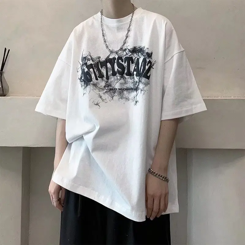 American Street Three-dimensional Foam Letter Printing Short-sleeved T-shirt Loose Couple T-shirt
American Street Three-dimensional Foam Letter Printing Short-sleeved T-shirt Loose Couple T-shirt
