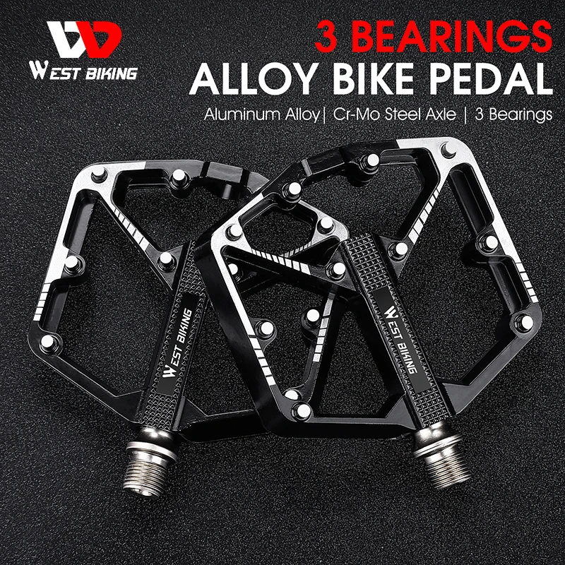WEST BIKING Bike Pedals 3 Bearings Lightweight Aluminum Alloy Pedals Non-Slip Bicycle Pedals for Road BMX MTB 9/16" Bike Parts
WEST BIKING Bike Pedals 3 Bearings Lightweight Aluminum Alloy Pedals Non-Slip Bicycle Pedals for Road BMX MTB 9/16" Bike Parts