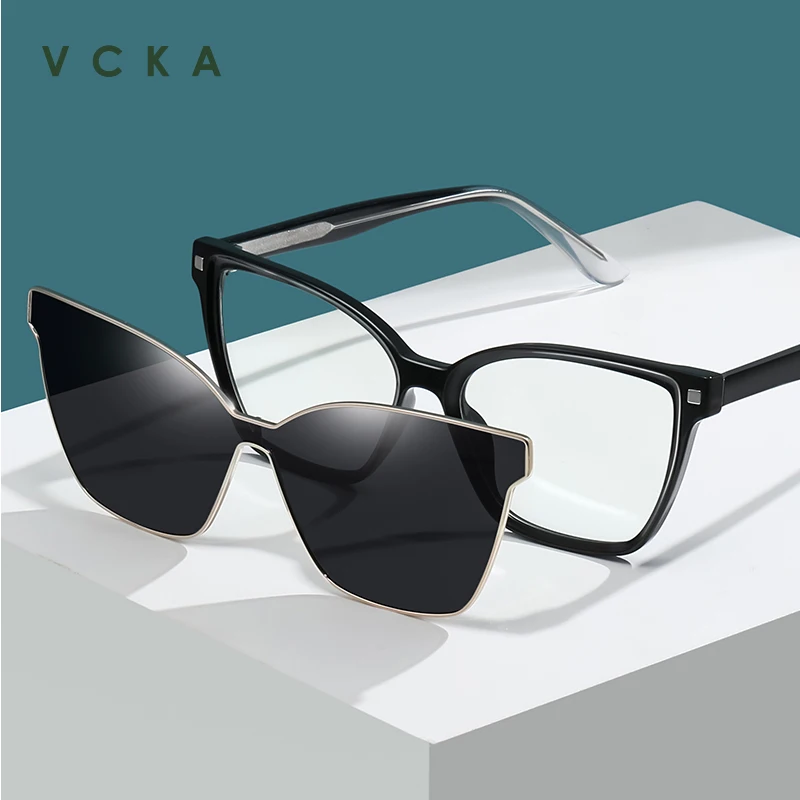 Солнцезащитные очки VCKA «кошачий глаз» 2 в 1, магнитные клипсы на очки, женские антибликовые очки с синим светом, компьютерные очки для близор...
Солнцезащитные очки VCKA «кошачий глаз» 2 в 1, магнитные клипсы на очки, женские антибликовые очки с синим светом, компьютерные очки для близор...