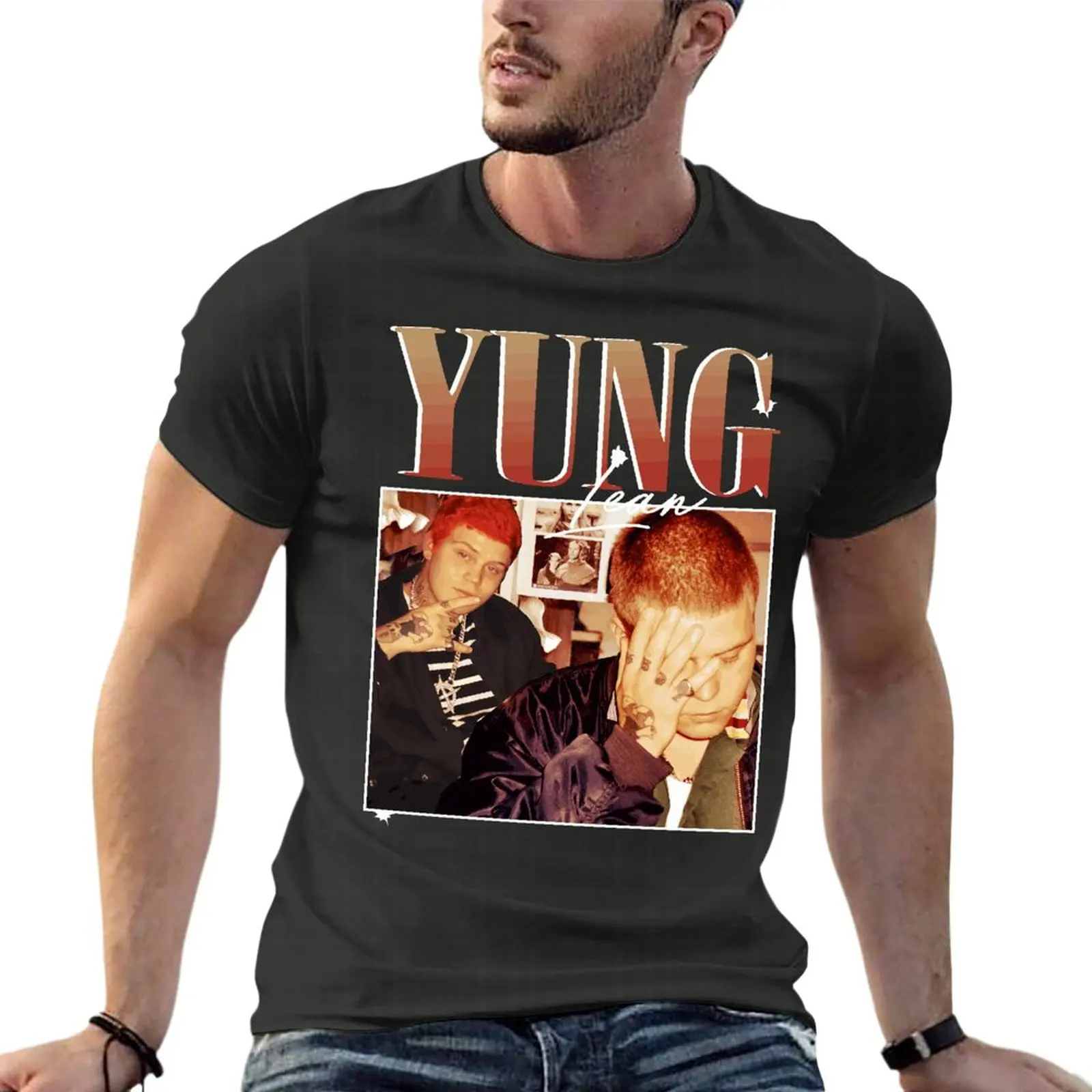 Vintage Yung Lean Rap Hip Hop 90'S Oversize T-Shirts Custom Mens Clothing Short Sleeve Streetwear Plus Size Top Tee
Vintage Yung Lean Rap Hip Hop 90'S Oversize T-Shirts Custom Mens Clothing Short Sleeve Streetwear Plus Size Top Tee