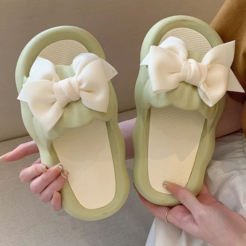 Summer Thick Bow Tie Slippers Women Indoor Home Sandals Couples Bathroom Slides Non-slip Soft House Slippers Slip on Slides
Summer Thick Bow Tie Slippers Women Indoor Home Sandals Couples Bathroom Slides Non-slip Soft House Slippers Slip on Slides