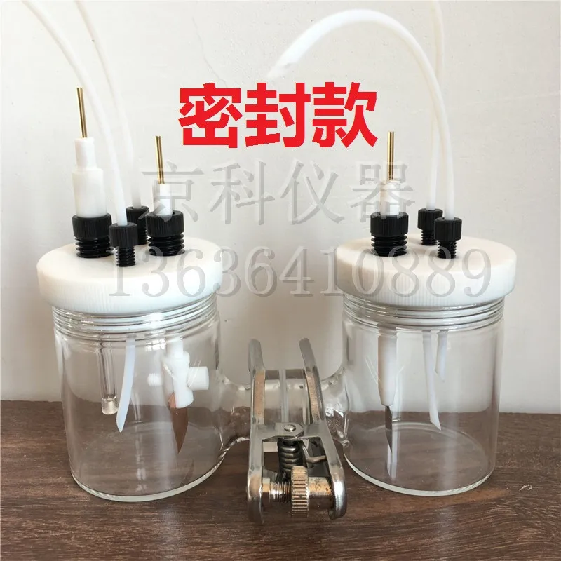 H Type Interchangeable Membrane Electrolytic Tank Exchangeable Membrane Sealed Electrolytic Cell (a Pair)
H Type Interchangeable Membrane Electrolytic Tank Exchangeable Membrane Sealed Electrolytic Cell (a Pair)