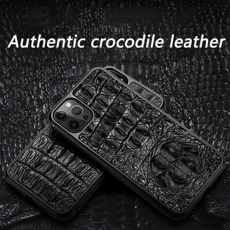 Natural imported Crocodylus siamensis crocodile leather mobile phone case for iPhone11 12 13 Pro max series
Natural imported Crocodylus siamensis crocodile leather mobile phone case for iPhone11 12 13 Pro max series
