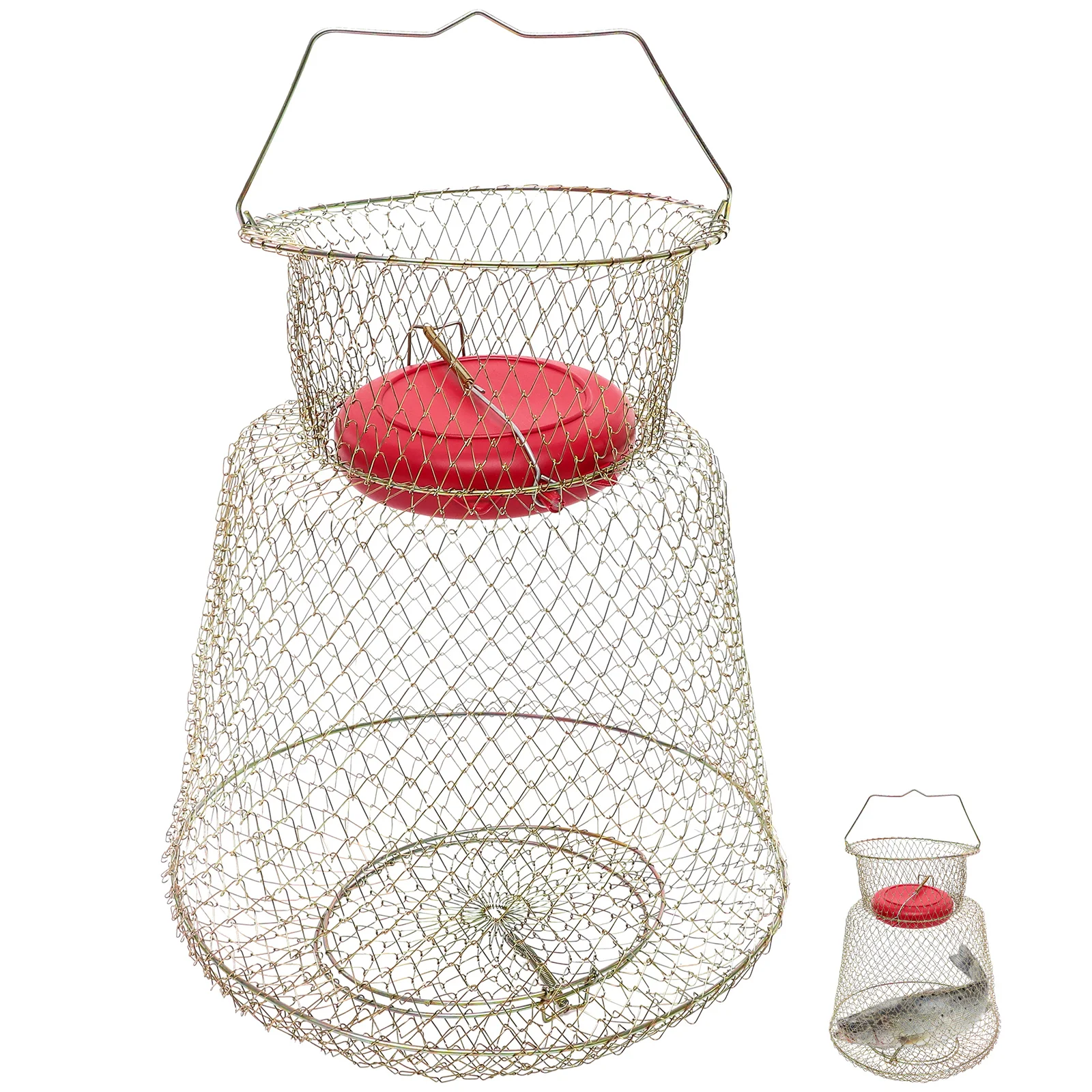 Fish Basket Fishing Catching Net Folding Fishnet Lightweight Iron Mesh Collapsible
Fish Basket Fishing Catching Net Folding Fishnet Lightweight Iron Mesh Collapsible