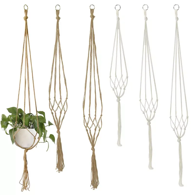 Handmade Flower Hanging Pot Rope Net Macrame Plant Hanger Flower Pot for Home Wall Decoration Courtyard Garden Planter Basket
Handmade Flower Hanging Pot Rope Net Macrame Plant Hanger Flower Pot for Home Wall Decoration Courtyard Garden Planter Basket