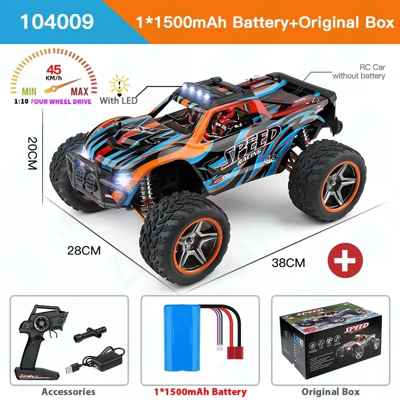 2022 Новинка WLtoys 104009 1:10 2,4G гоночный Радиоуправляемый автомобиль 45 км/ч 4WD большой сплав Электрический пульт дистанционного управления гусени...
2022 Новинка WLtoys 104009 1:10 2,4G гоночный Радиоуправляемый автомобиль 45 км/ч 4WD большой сплав Электрический пульт дистанционного управления гусени...