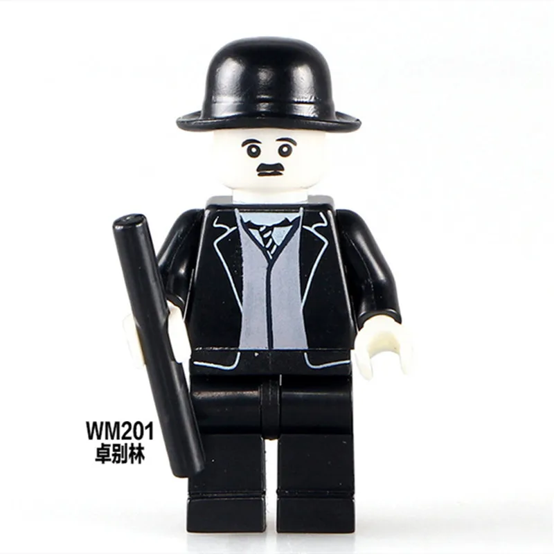 

5cm cartoon film star Charles Chaplin Action Figure building blocks toy kids collection toy