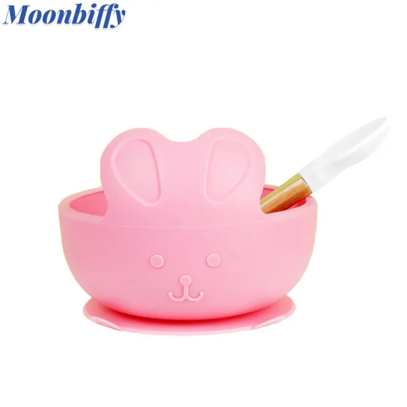 Rabbit Baby Silicone Suction Bowl Spoon Fork Bibs Sets Tableware for Children Dishes Infant Feeding Bowl Baby Feeding Dish 
Rabbit Baby Silicone Suction Bowl Spoon Fork Bibs Sets Tableware for Children Dishes Infant Feeding Bowl Baby Feeding Dish