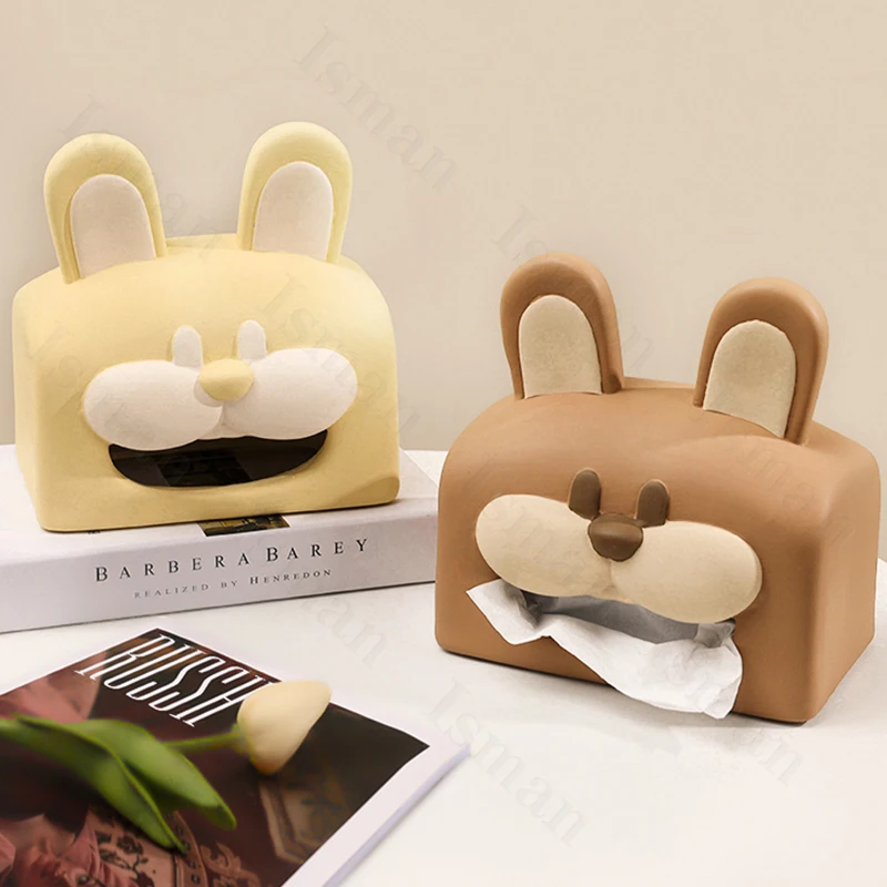 Korean Style Rabbit Ceramic Tissue Box Creative Cartoon Home Decor Accessories Desktop Tissue Boxes Cute Living Room Decoration 
Korean Style Rabbit Ceramic Tissue Box Creative Cartoon Home Decor Accessories Desktop Tissue Boxes Cute Living Room Decoration