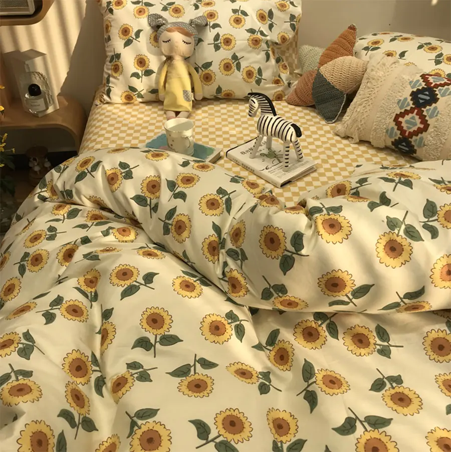 Fashion pastoral yellow sunflower bedding set,lovely cotton twin full queen king home textile flat sheet pillow case duvet cover
Fashion pastoral yellow sunflower bedding set,lovely cotton twin full queen king home textile flat sheet pillow case duvet cover