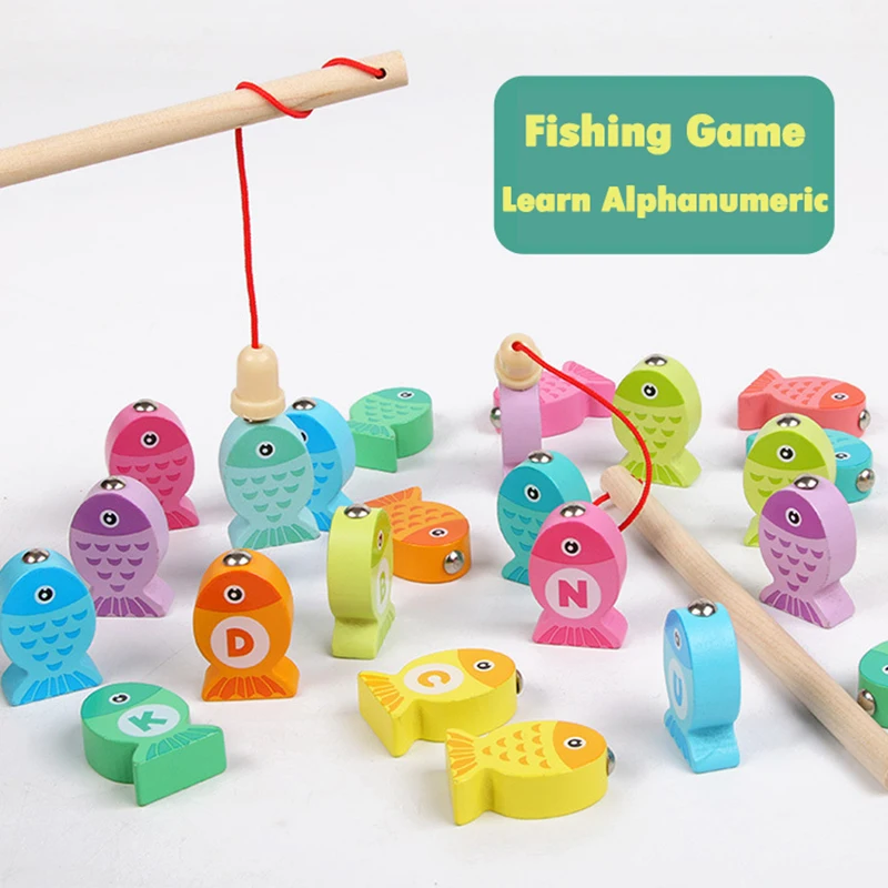 1 Pack Magnetic Fishing Game Baby Learning Alphanumeric Color Wooden Board Educational Montessori Toys for 3 Years Kids
1 Pack Magnetic Fishing Game Baby Learning Alphanumeric Color Wooden Board Educational Montessori Toys for 3 Years Kids