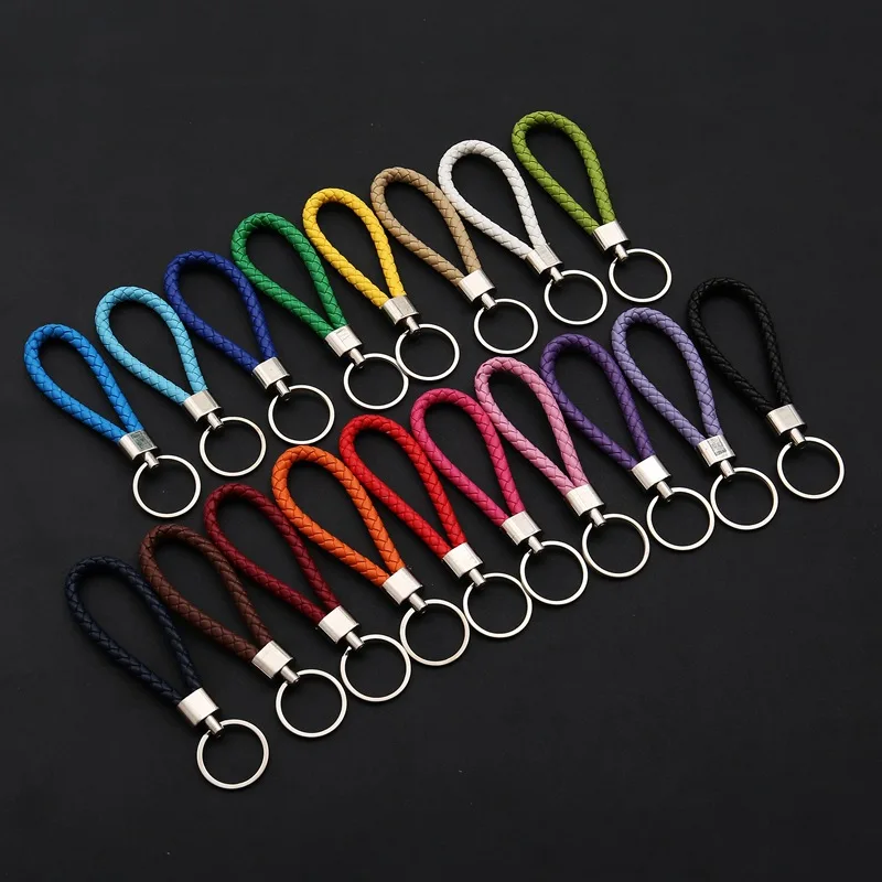 20Pcs PU Leather Braided Woven Rope Keychain DIY Bag Pendant Key Chain Holder Car Keyring Simple Multiuse Key Holder Gifts
20Pcs PU Leather Braided Woven Rope Keychain DIY Bag Pendant Key Chain Holder Car Keyring Simple Multiuse Key Holder Gifts