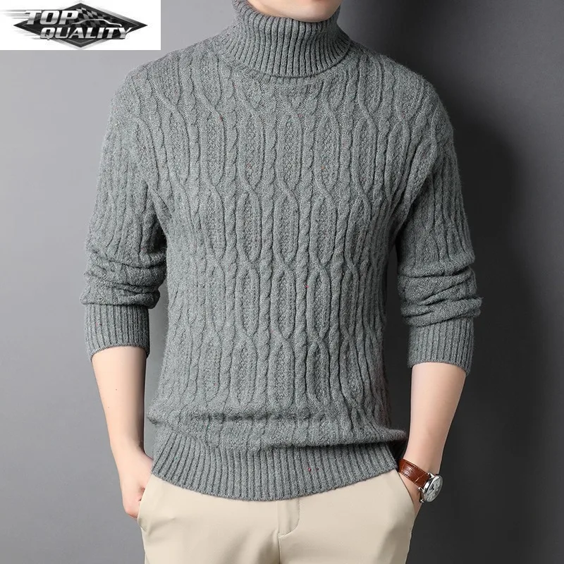 Top Grade Warm New Autum Winter Fashion Brand Pullover Knit Turtleneck Sweater Men Preppy Solid Color Casual Mens Clothing 2022
Top Grade Warm New Autum Winter Fashion Brand Pullover Knit Turtleneck Sweater Men Preppy Solid Color Casual Mens Clothing 2022