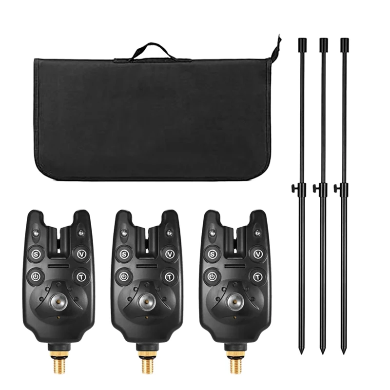 Wireless Fishing Bite Alarms Fishing Bankstick Set With Padded Fishing Tool Bag Night Fishing Or Fishing Accessories
Wireless Fishing Bite Alarms Fishing Bankstick Set With Padded Fishing Tool Bag Night Fishing Or Fishing Accessories