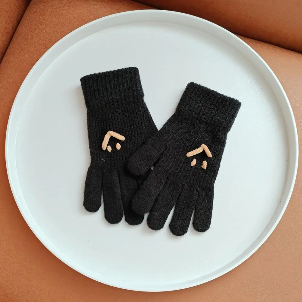 

Зимние лыжные перчатки, мягкие плюшевые зимние велосипедные перчатки, теплые Нескользящие уличные перчатки для погоды, трикотажные эластичные перчатки с полными пальцами