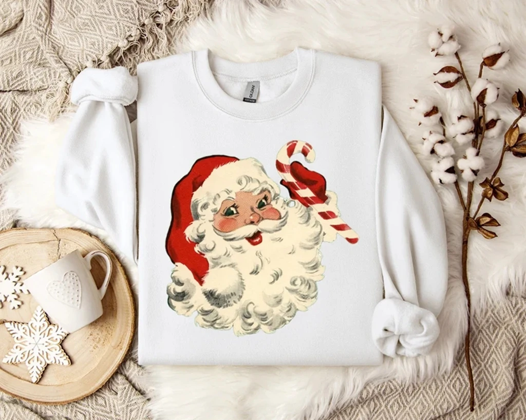 Santa Christmas Sweater Vintage Women's Long Sleeve Pullover Santa Claus Face Graphic Print Winter Fleece Couple Sweatshirt
Santa Christmas Sweater Vintage Women's Long Sleeve Pullover Santa Claus Face Graphic Print Winter Fleece Couple Sweatshirt