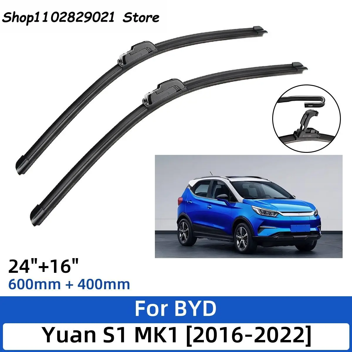 For BYD Yuan S1 MK1 2016-2022 24"+16" Front Wiper Blades Windshield Windscreen Window Cutter Accessories 2019 2020 2021 2022
For BYD Yuan S1 MK1 2016-2022 24"+16" Front Wiper Blades Windshield Windscreen Window Cutter Accessories 2019 2020 2021 2022