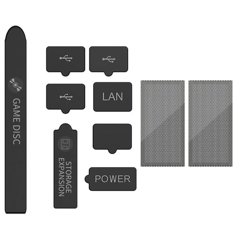 Upgraded Host Dust Proof Cover Mesh Filter Jack- Stopper Kit Easy Installation Silicone Material Suitable for X Drop Shipping
Upgraded Host Dust Proof Cover Mesh Filter Jack- Stopper Kit Easy Installation Silicone Material Suitable for X Drop Shipping