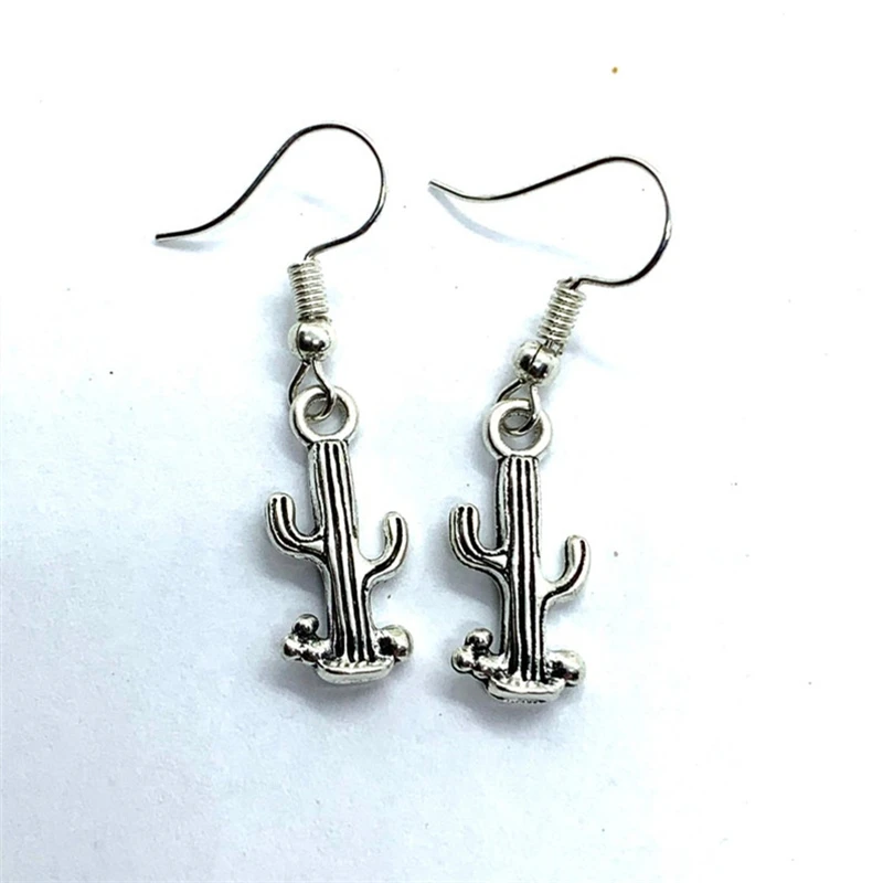 Antique Silver Color Light Metal Hanging Earrings Small Cactus Earrings Plant Earrings Cactus Jewelry
Antique Silver Color Light Metal Hanging Earrings Small Cactus Earrings Plant Earrings Cactus Jewelry