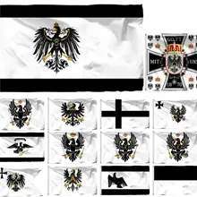 German Kingdom Prussia Flag 90x150cm 3x5ft Dienstflagge Preußen 21x14cm Teutonic Order State And Prussia (1226–1935) Banner
