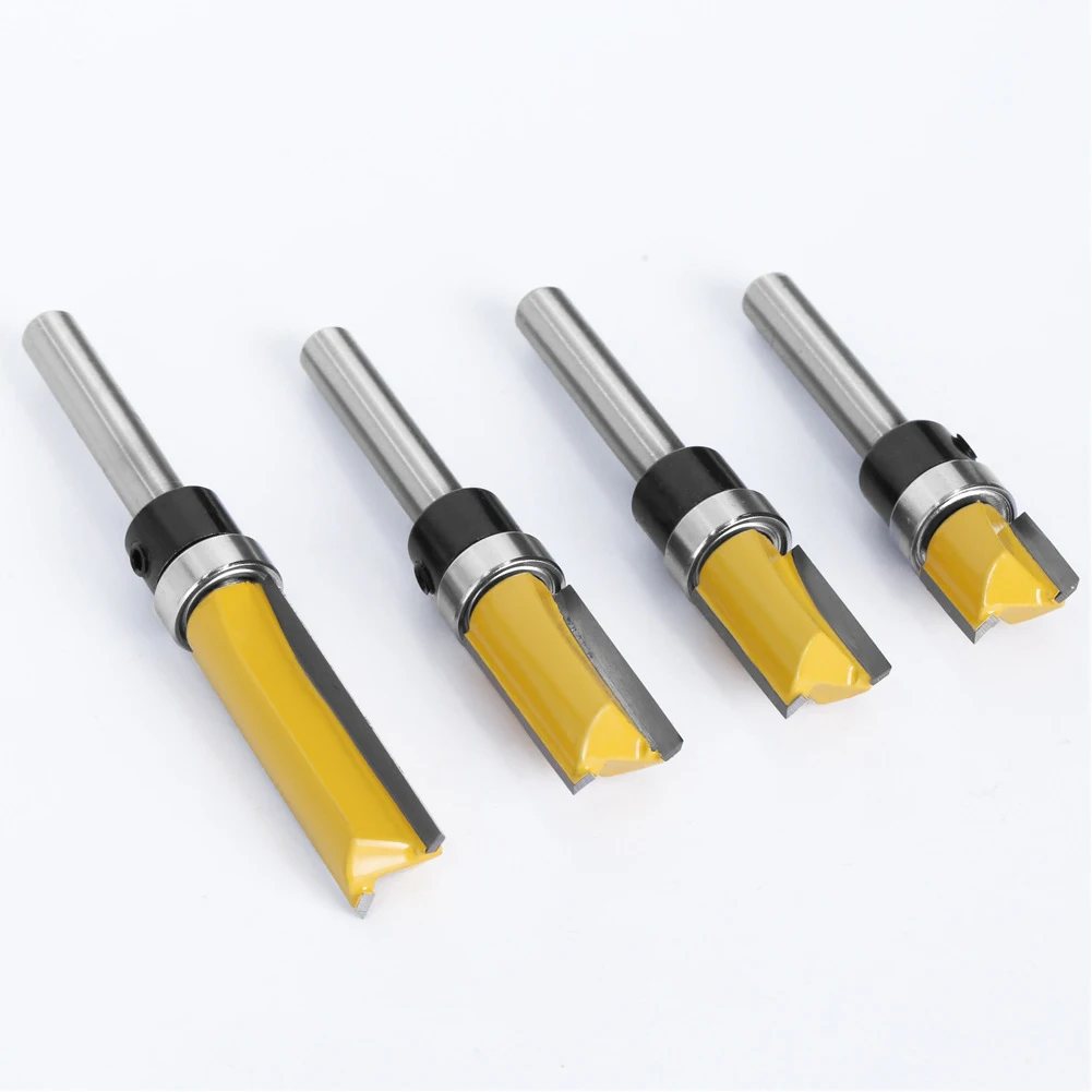 4pcs 1/4 Inch Shank Flush Trim Template Router Bit Straight End Mill Woodworking Milling Cutter For Wood Trimming Milling Cutter
4pcs 1/4 Inch Shank Flush Trim Template Router Bit Straight End Mill Woodworking Milling Cutter For Wood Trimming Milling Cutter
