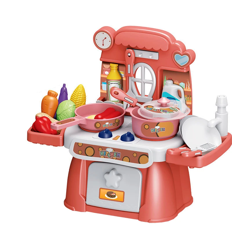

Кухонные Игрушки имитация шеф-повара светлая Музыка ролевая готовка еды набор посуды безопасная милая детская игрушка подарок забавная иг...