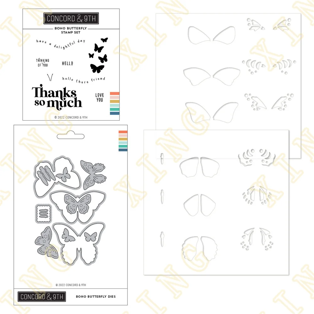 Boho Butterfly New Metal Cutting Dies Clear Stamps Stencil for Scrapbook Diary Decoration Embossing Template Diy Handmade
Boho Butterfly New Metal Cutting Dies Clear Stamps Stencil for Scrapbook Diary Decoration Embossing Template Diy Handmade
